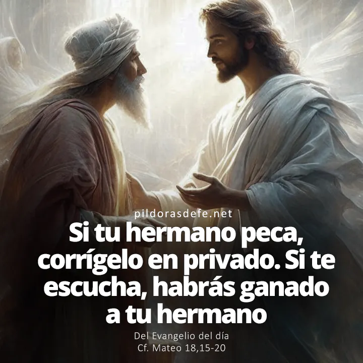 Evangelio de hoy Mateo 18,15-20: Si tu hermano pecado, corrígelo en privado