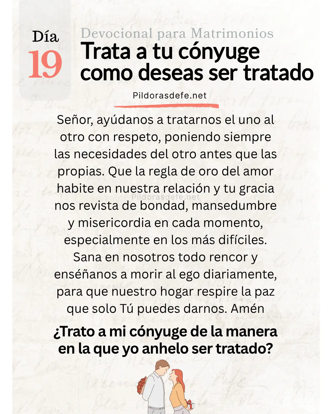 Devocional para Matrimonios y oracion de los esposos dia 19 Devocional para Matrimonios y oración de los esposos, día 19