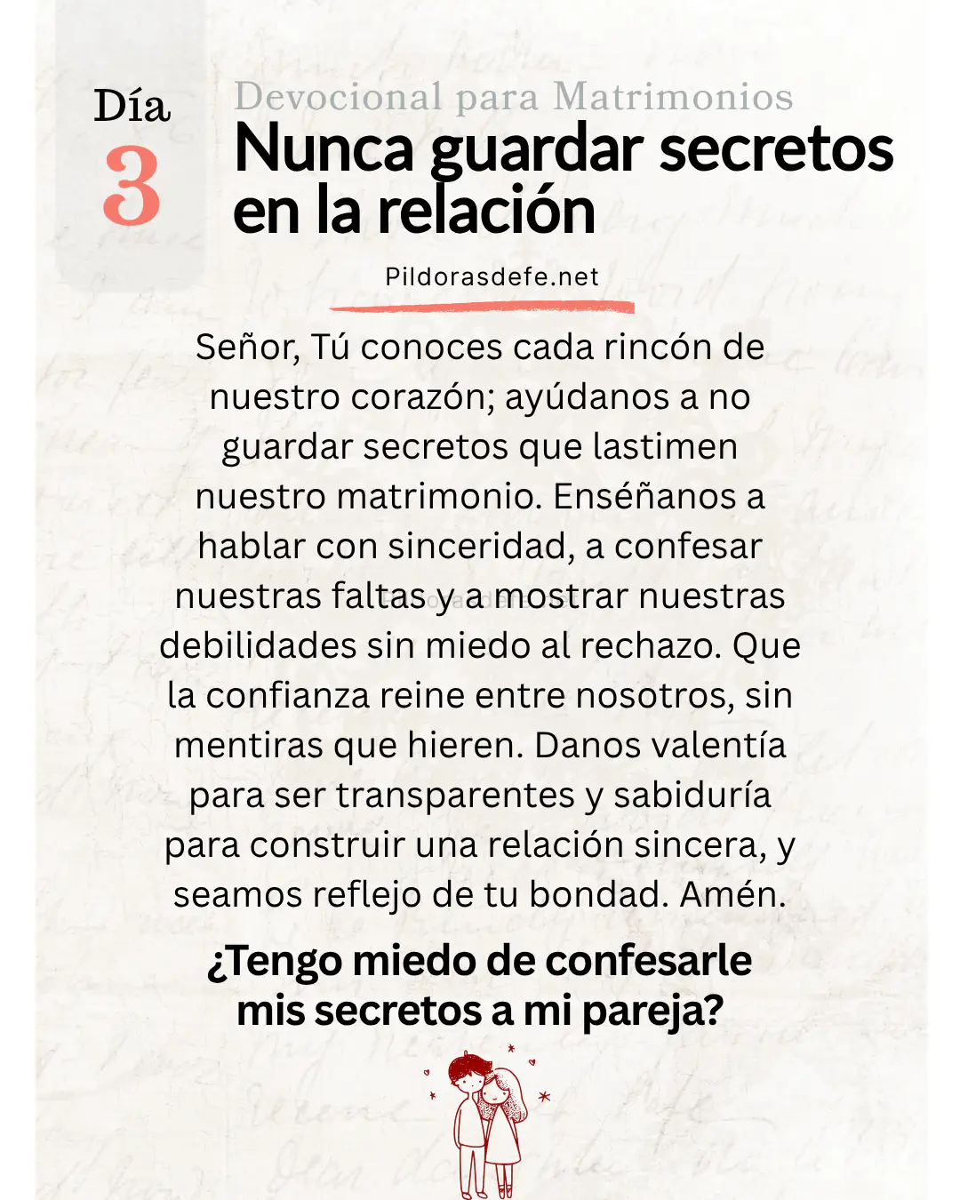 Devocional para Matrimonios y oracion de los esposos dia 3 Devocional para Matrimonios y oración de los esposos, día 3