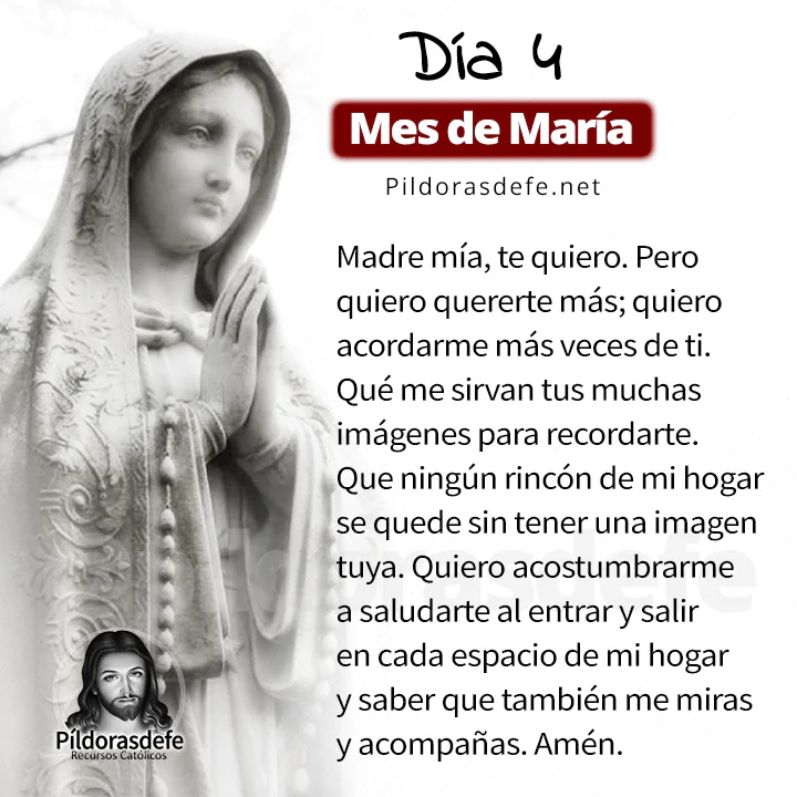 Oración a la Santísima Virgen María para el día 4 de mayo