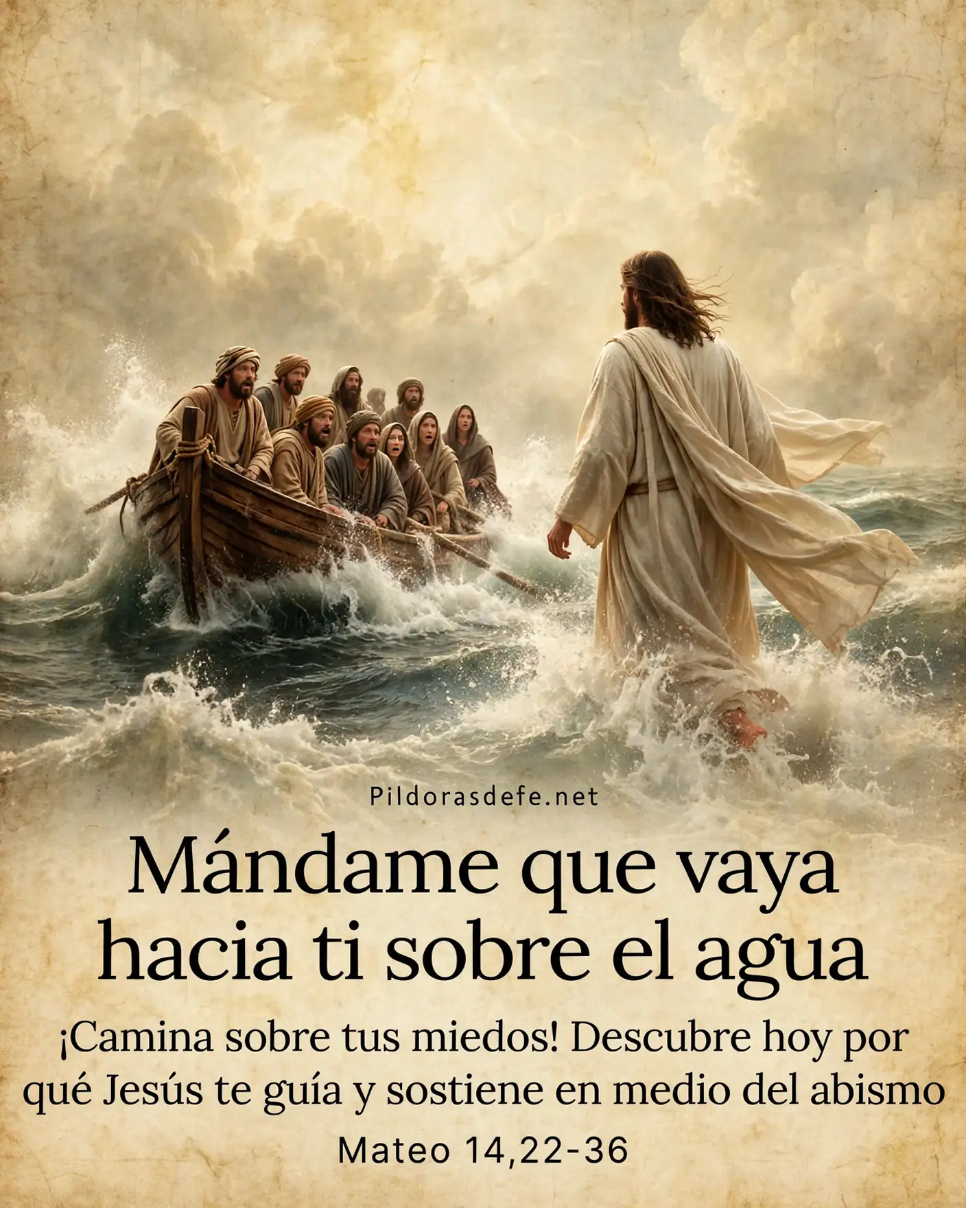 Evangelio de hoy Lunes, Mateo 14,22-36: Mándame que vaya hacia ti sobre el agua