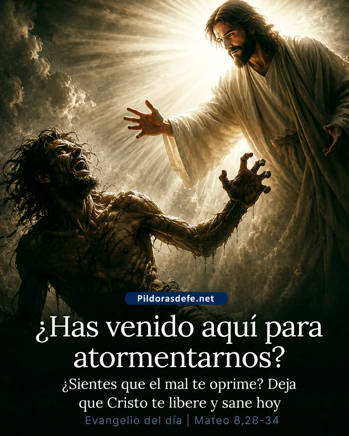 El Evangelio de hoy Miercoles Mateo 8 28 34 Has venido para atormentarnos aqui El Evangelio de hoy Miércoles, Mateo 8,28-34: ¿Has venido aquí para atormentarnos antes de tiempo?