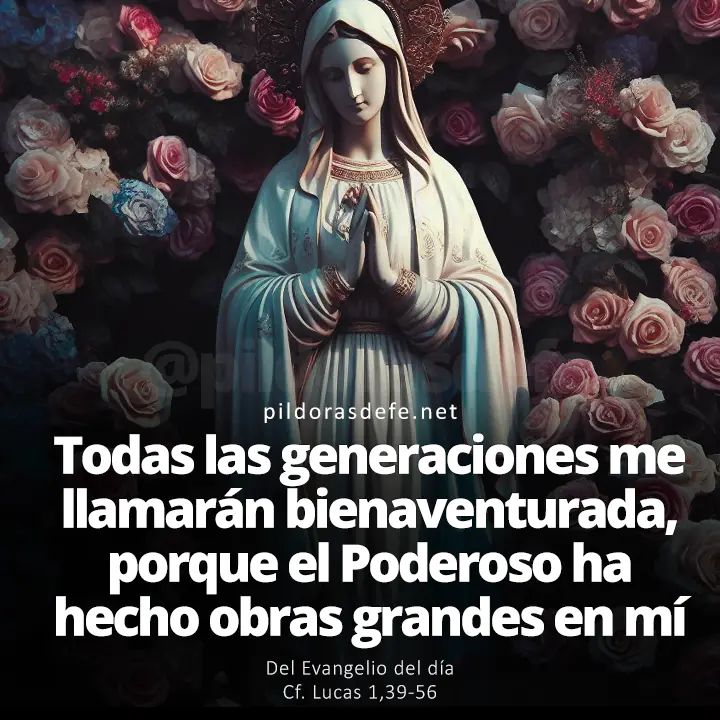 Evangelio de hoy Lucas 1,39-56: El Todopoderoso ha hecho obras grandes en mí