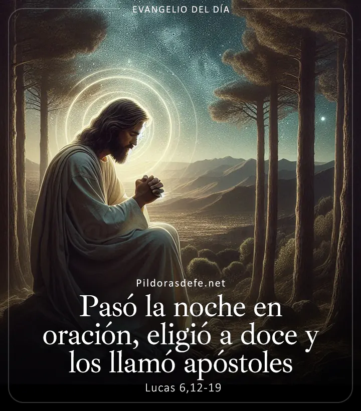Evangelio de hoy, Lucas 6,12-19: Pasó la noche en oración, eligió a doce y los llamó apóstoles