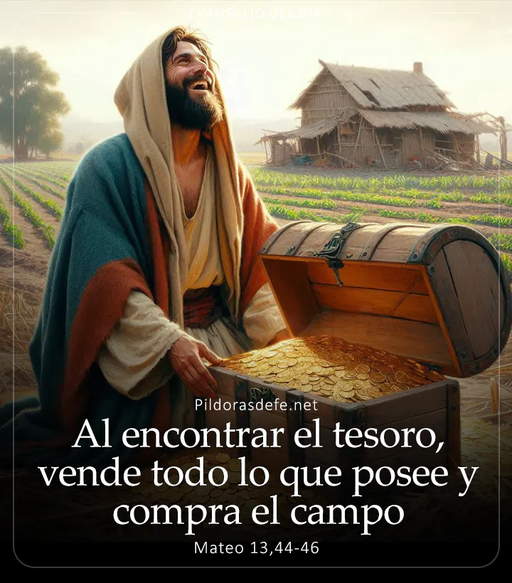 Evangelio de hoy, Mateo 13,44-46: Al encontrar el tesoro, vende todo lo que posee y compra el campo