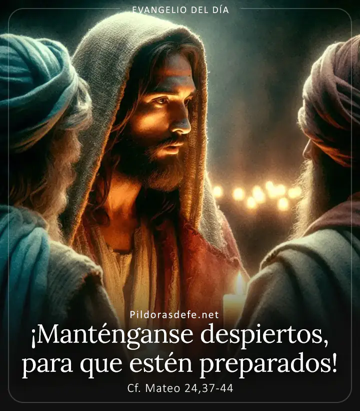 Evangelio de hoy, Mateo 24,37-44: ¡Manténganse despiertos, para que estén preparados!
