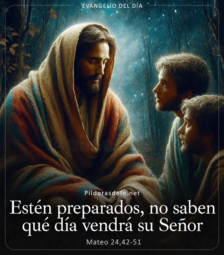 Evangelio de hoy, Mateo 24,42-51: Estén preparados, no saben qué día vendrá su Señor