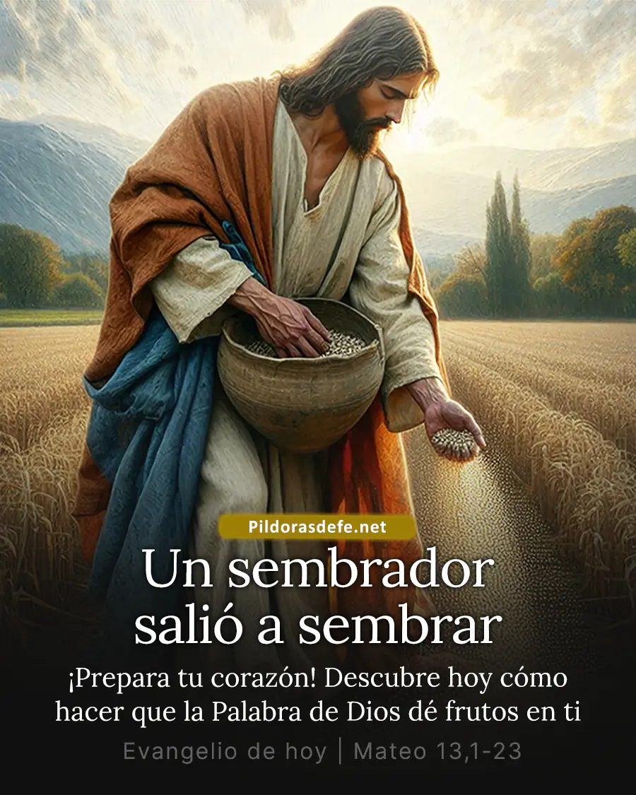 Evangelio de hoy Domingo Mateo 13 1 23 Parabola sembrador Evangelio de hoy Domingo, Mateo 13,1-23: Un sembrador salió a sembrar