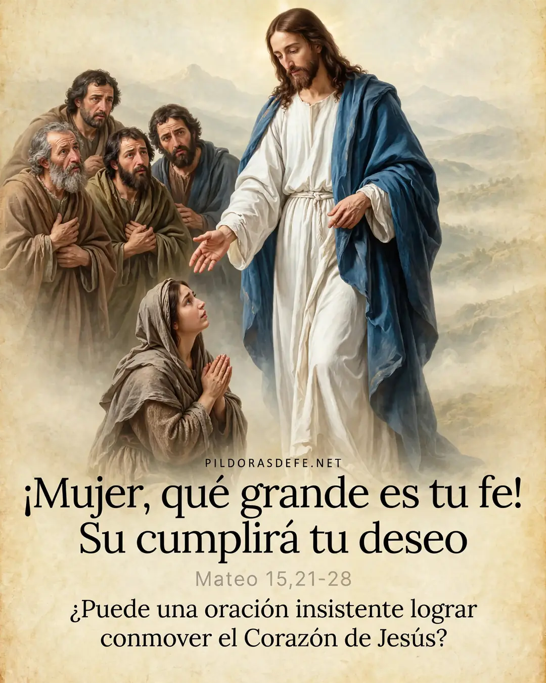 Evangelio de hoy Domingo San Mateo 15 21 28 Evangelio de hoy Domingo, Mateo 15,21-28: ¡Mujer, qué grande es tu fe!