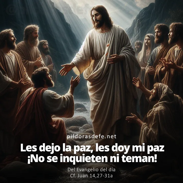 Evangelio de hoy Juan 14,27-31: Les dejo mi paz, les doy mi paz