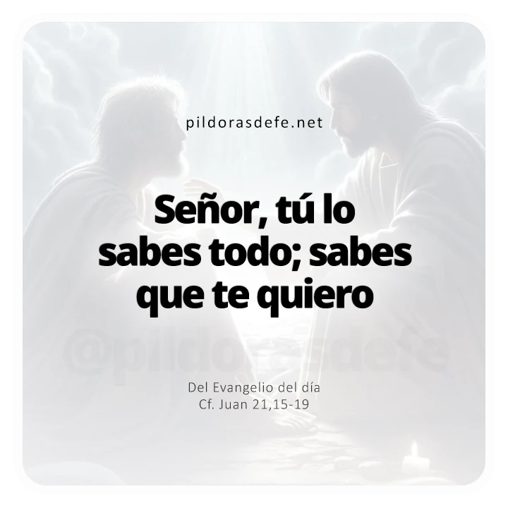 Evangelio de hoy Juan 21-15-19: Señor, tú sabes que te quiero