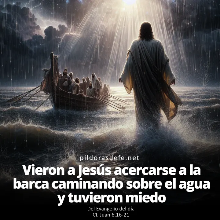 Evangelio de hoy Juan 6,16-21: Jesús venía caminando sobre el agua y tuvieron miedo