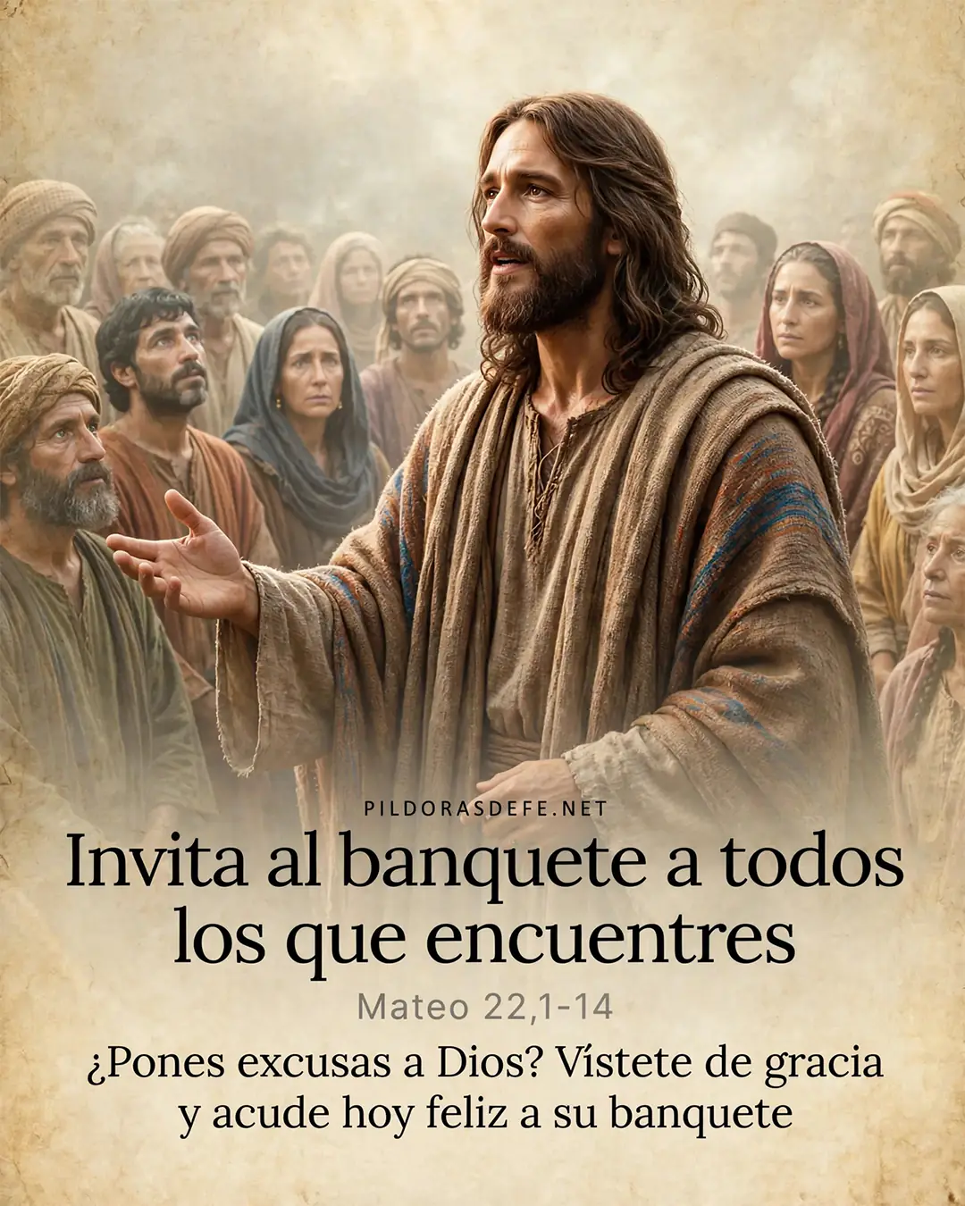 Evangelio de hoy Jueves, Mateo 22,1-14: Invita al banquete de bodas a todos los que encuentres