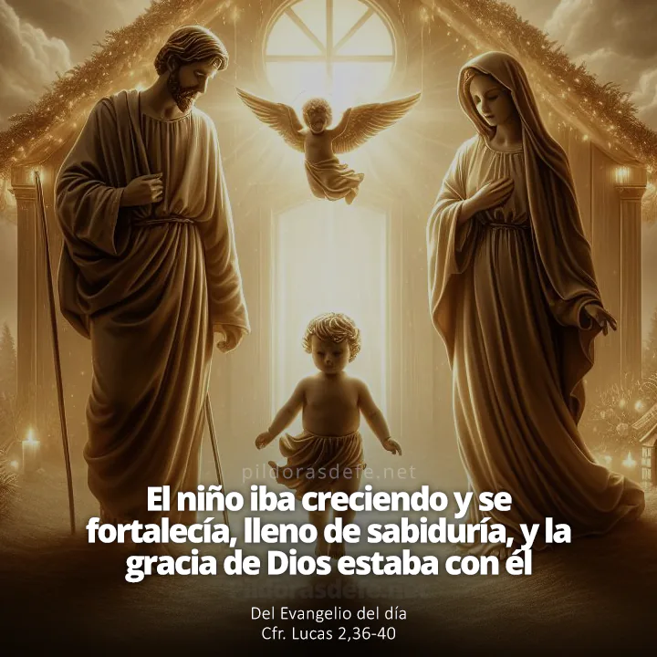 Evangelio de hoy (Lucas 2,36-40): El Niño iba creciendo y se fortalecía, lleno de sabiduría