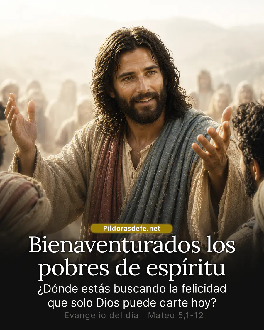 Evangelio de hoy Lunes Mateo 5 1 12 Bienaventurados pobres de espiritu Evangelio de hoy Lunes, Mateo 5,1-12: Bienaventurados pobres de espíritu