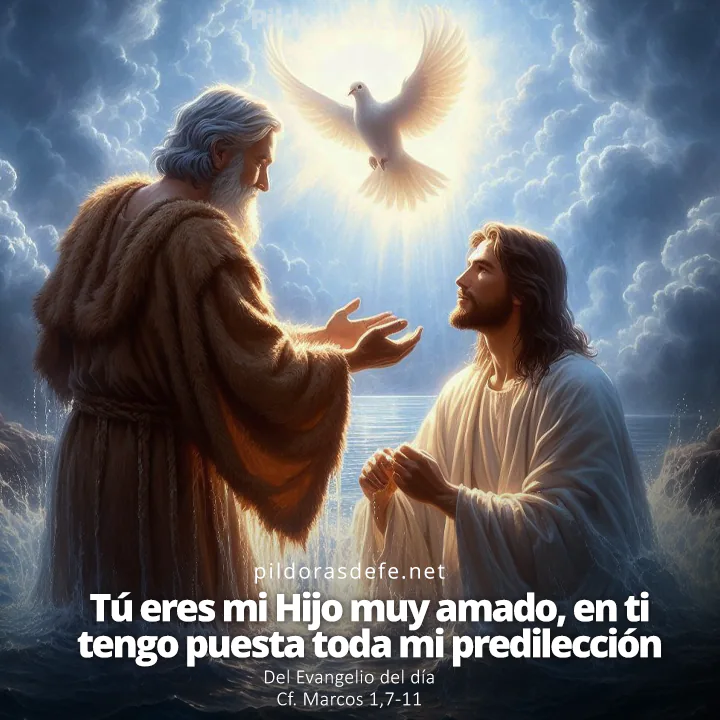 Evangelio de hoy (Marcos 1,7-11): Tú eres mi Hijo muy amado, en quien me complazco