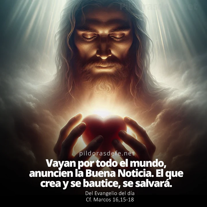 Evangelio de hoy (Marcos 16-15-18): Vayan por todo el mundo, anuncien la buena noticia