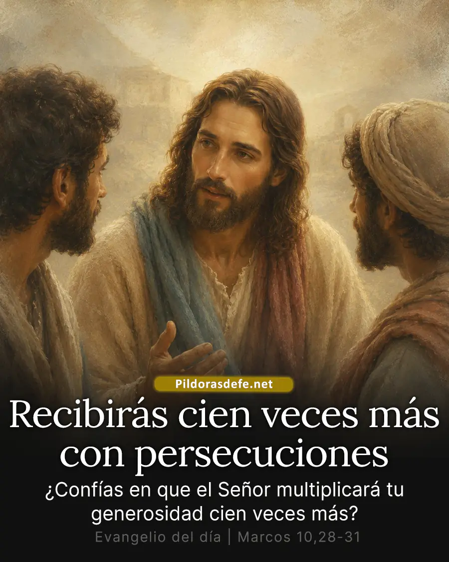 Evangelio de hoy Martes Marcos 10 28 31 Recibiras cien veces mas Evangelio de hoy Martes, Marcos 10,28-31: Recibirás cien veces más, con persecuciones