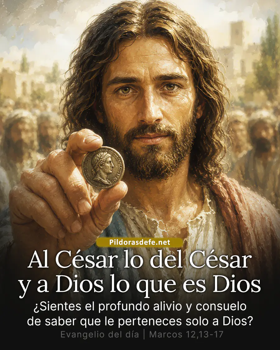Evangelio de hoy Martes Marcos 12 13 17 Al Cesar lo del Cesar a Dios lo de Dios Marcos 12,13-17: Den al César lo que es del César y a Dios lo que es de Dios