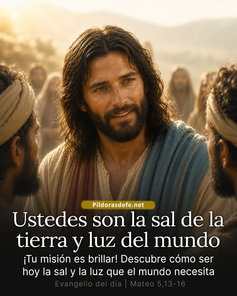Evangelio de hoy Martes Mateo 5 13 16 Ustedes son sal y luz Evangelio de hoy Martes, Mateo 5,13-16: Ustedes son la sal de la tierra y la luz del mundo