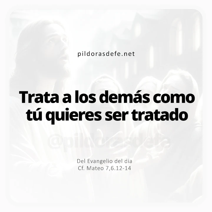 Evangelio de hoy Mateo 7,6.12-14: Trata a los demás como tú quieres ser tratado