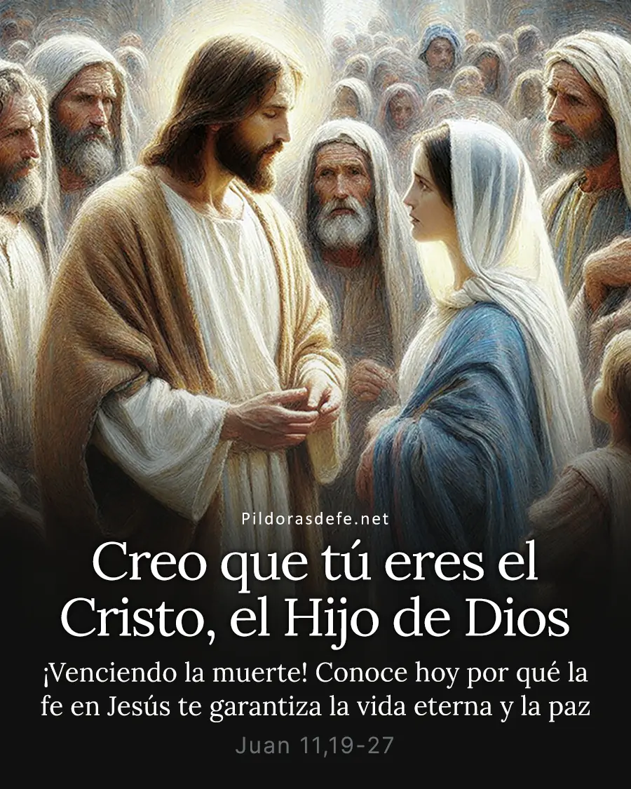 Evangelio de hoy Miércoles, Juan 11,19-27: Creo que tú eres el Cristo, el Hijo de Dios