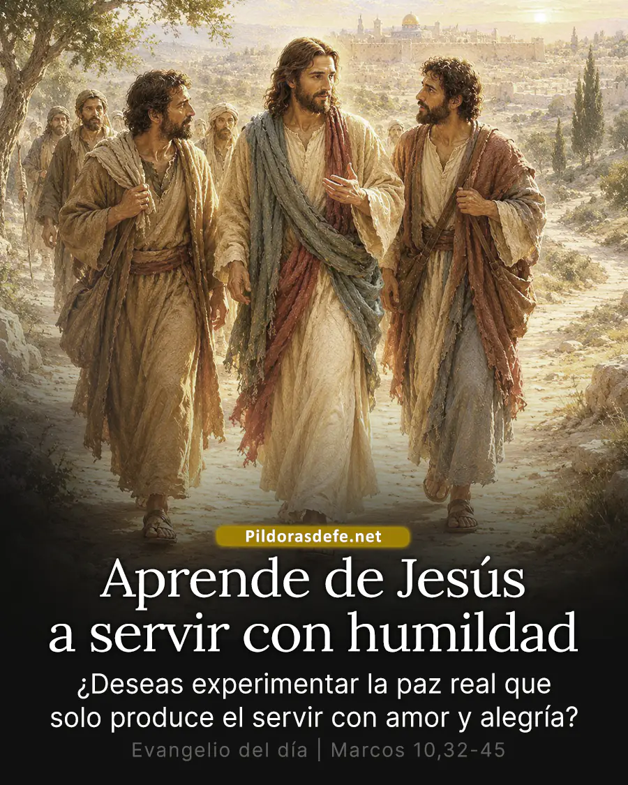 Evangelio de hoy Miercoles Marcos 10 32 45 Servir con humildad Evangelio de hoy Miércoles, Marcos 10,32-45: Subimos a Jerusalén, y el Hijo del Hombre va a ser entregado
