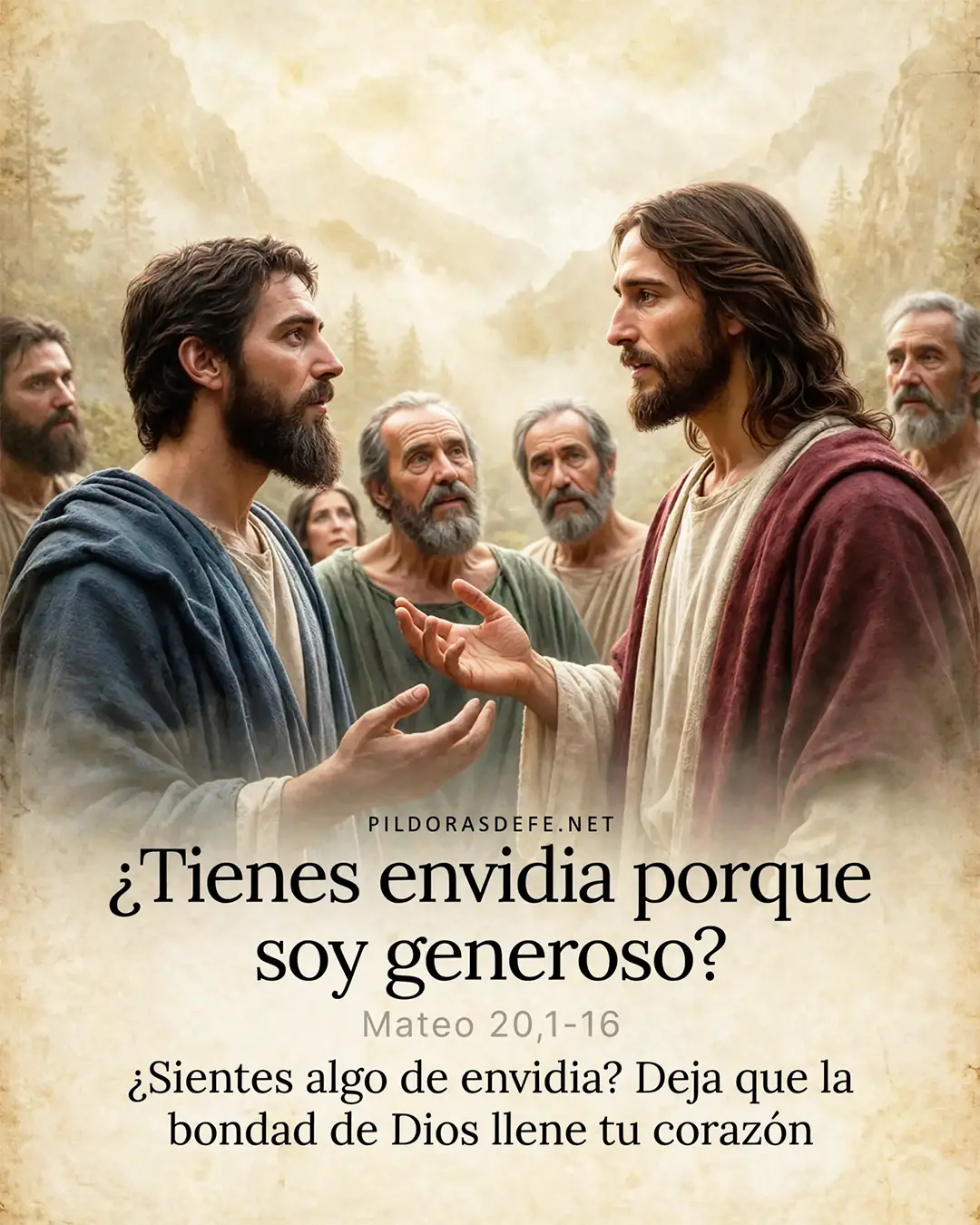 Evangelio de hoy Miércoles, Mateo 20,1-16: ¿Tienes envidia porque soy generoso?