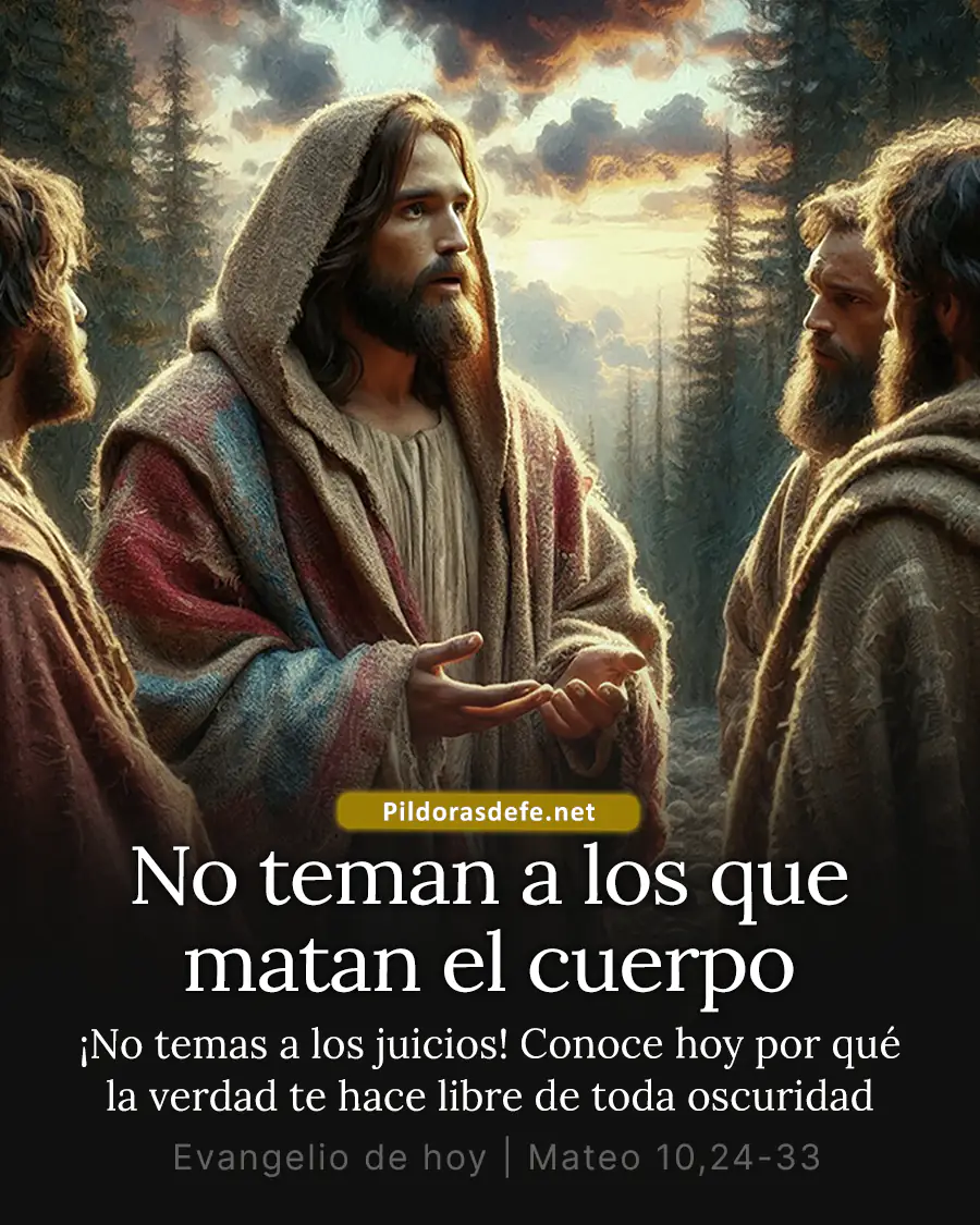 Evangelio de hoy Sabado Mateo 10 24 33 No teman a los que matan el cuerpo Evangelio de hoy Sábado, Mateo 10,24-33: No teman a los que matan el cuerpo