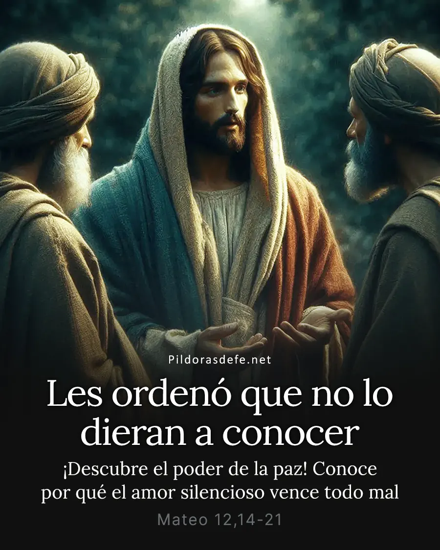Evangelio de hoy Sábado, Mateo 12,14-21: Les advirtió que no lo dieran a conocer
