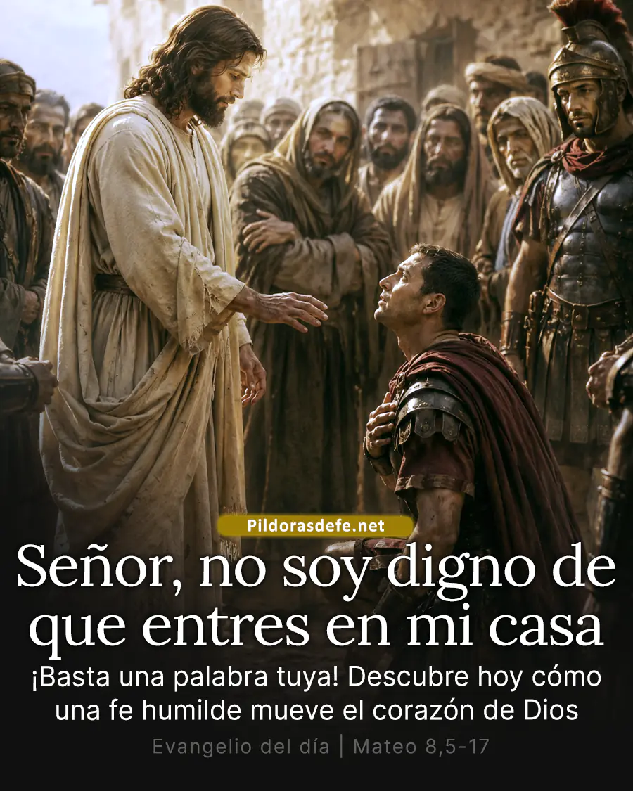 Evangelio de hoy Sábado, Mateo 8,5-17: Muchos vendrán del este y del oeste y se sentarán a la mesa con Abraham, Isaac y Jacob