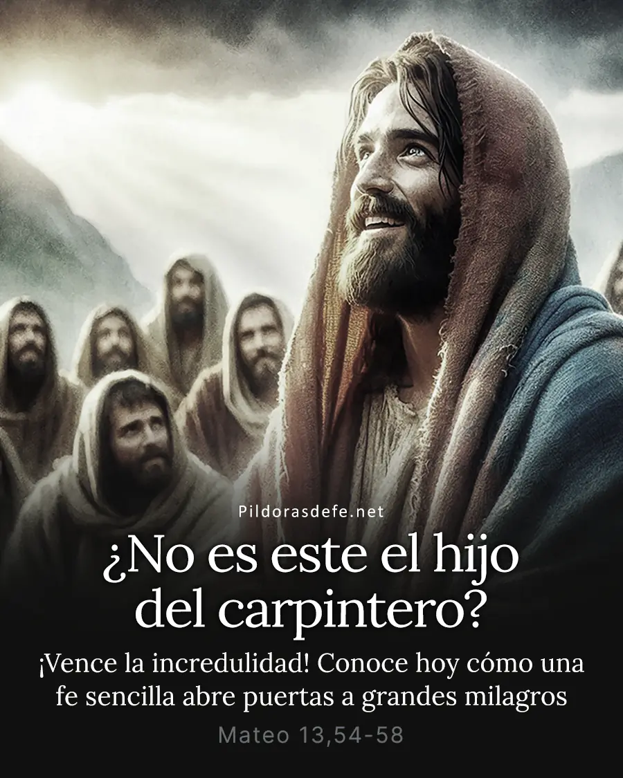 Evangelio de hoy Viernes, Mateo 13,54-58: ¿No es este el hijo del carpintero?