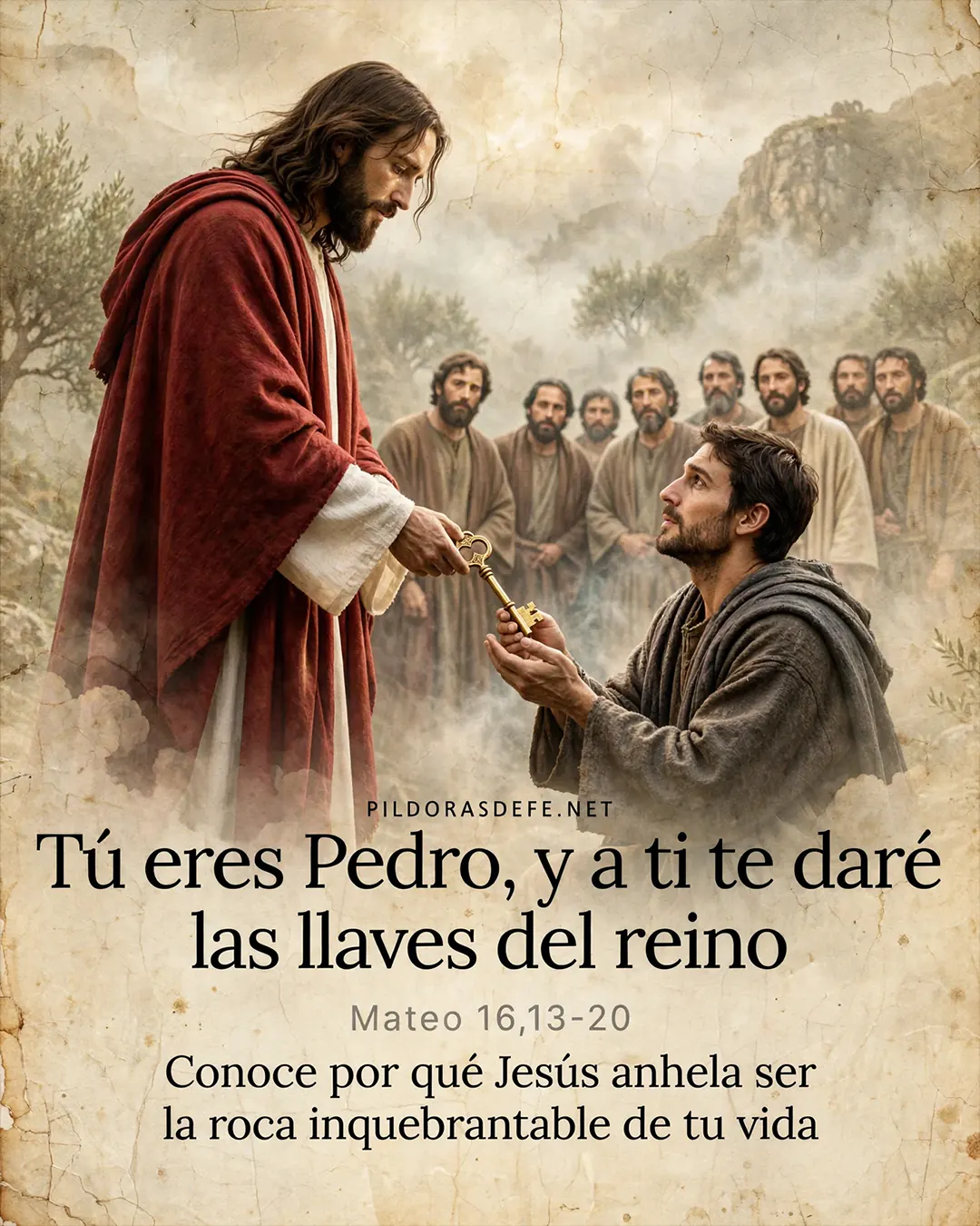 Evangelio de hoy domingo, Mateo 16,13-20: Tú eres Pedro, y a ti te daré las llaves del reino de los cielos