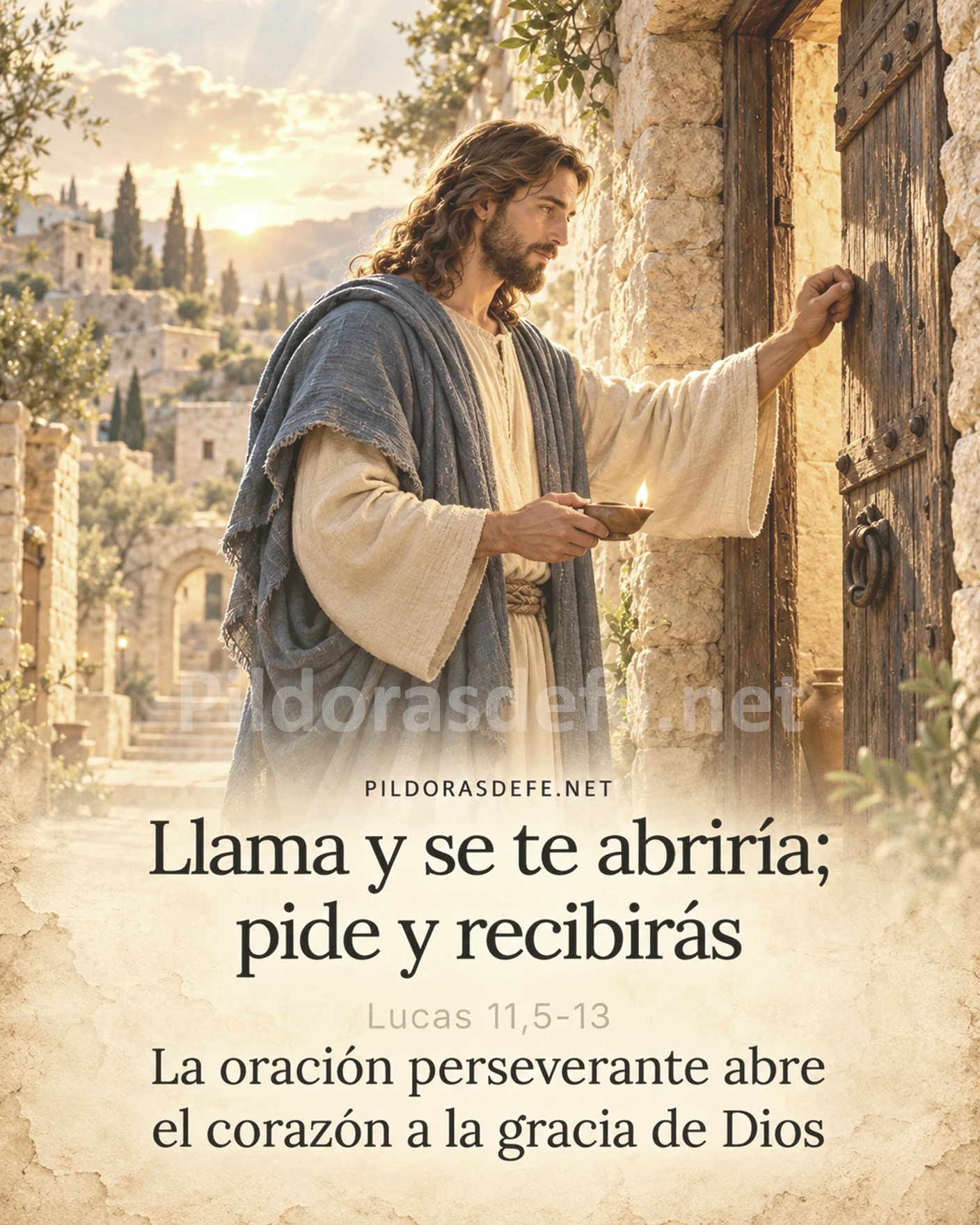 Evangelio de hoy jueves Lucas 11 5 13 llama y se te abriria pide y recibiras 081026