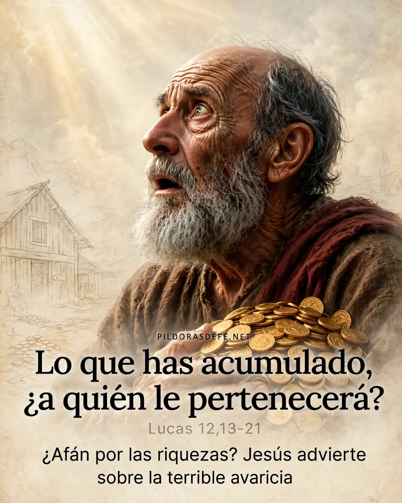 Evangelio de hoy lunes, Lucas 12,13-21: Lo que has acumulado, ¿a quién le pertenecerá?