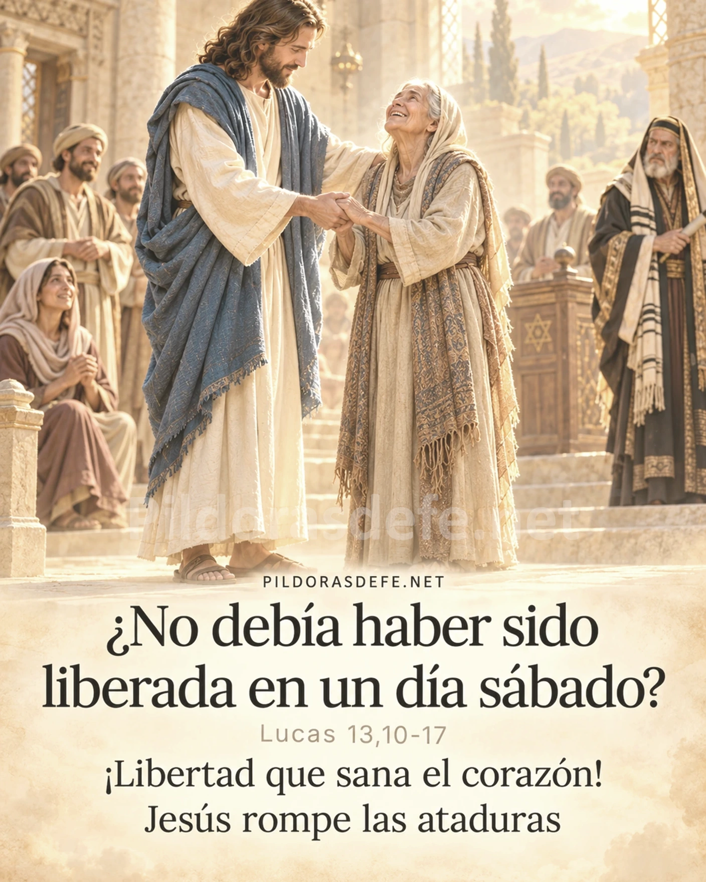 Evangelio de hoy lunes Lucas 13 10 17 no debia haber sido liberada en un dia sabado 261026 Evangelio de hoy lunes, Lucas 13,10-17: ¿Acaso no debía haber sido liberada esta hija de Abraham en día sábado?