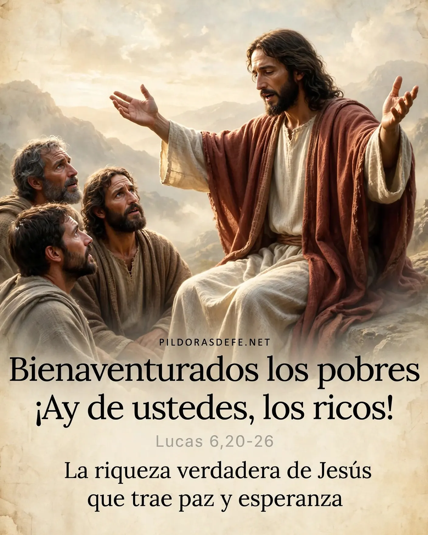 Evangelio de hoy miercoles Lucas 6 20 26 Bienaventuranzas de Jesus Evangelio de hoy miércoles, Lucas 6,20-26: Bienaventurados los pobres. ¡Ay de ustedes, los ricos!