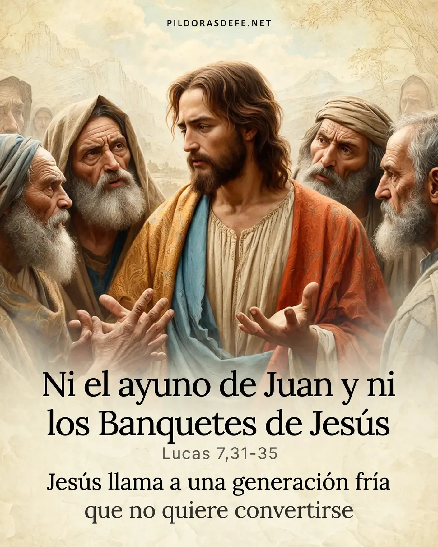 Evangelio de hoy miercoles Lucas 7 31 35 Ayuno de Juan o banquetes de Jesus Evangelio de hoy miércoles, Lucas 7,31-35: Les tocamos la flauta, pero no bailaron