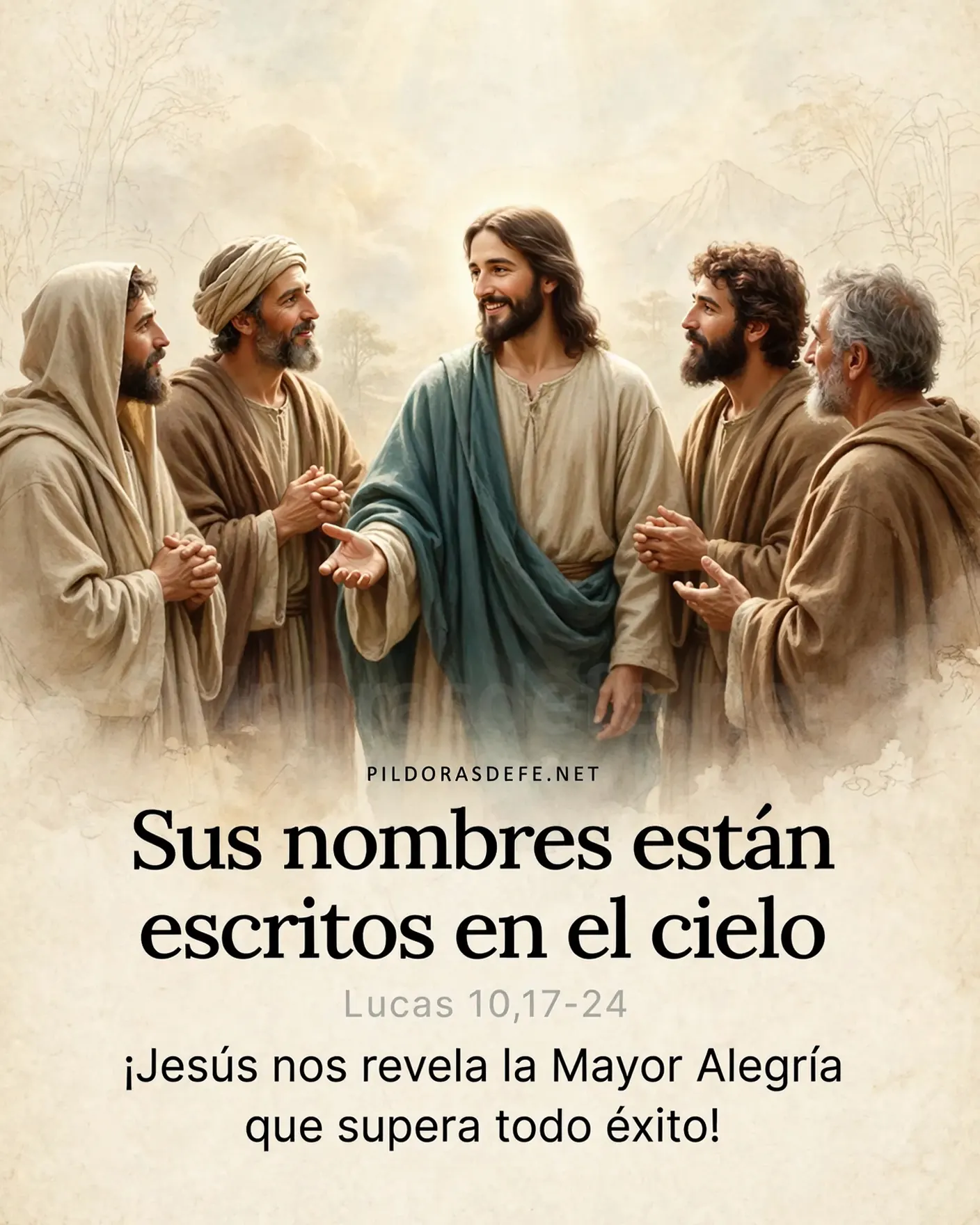 Evangelio de hoy sábado, Lucas 10,17-24: Alégrense porque sus nombres están escritos en el cielo