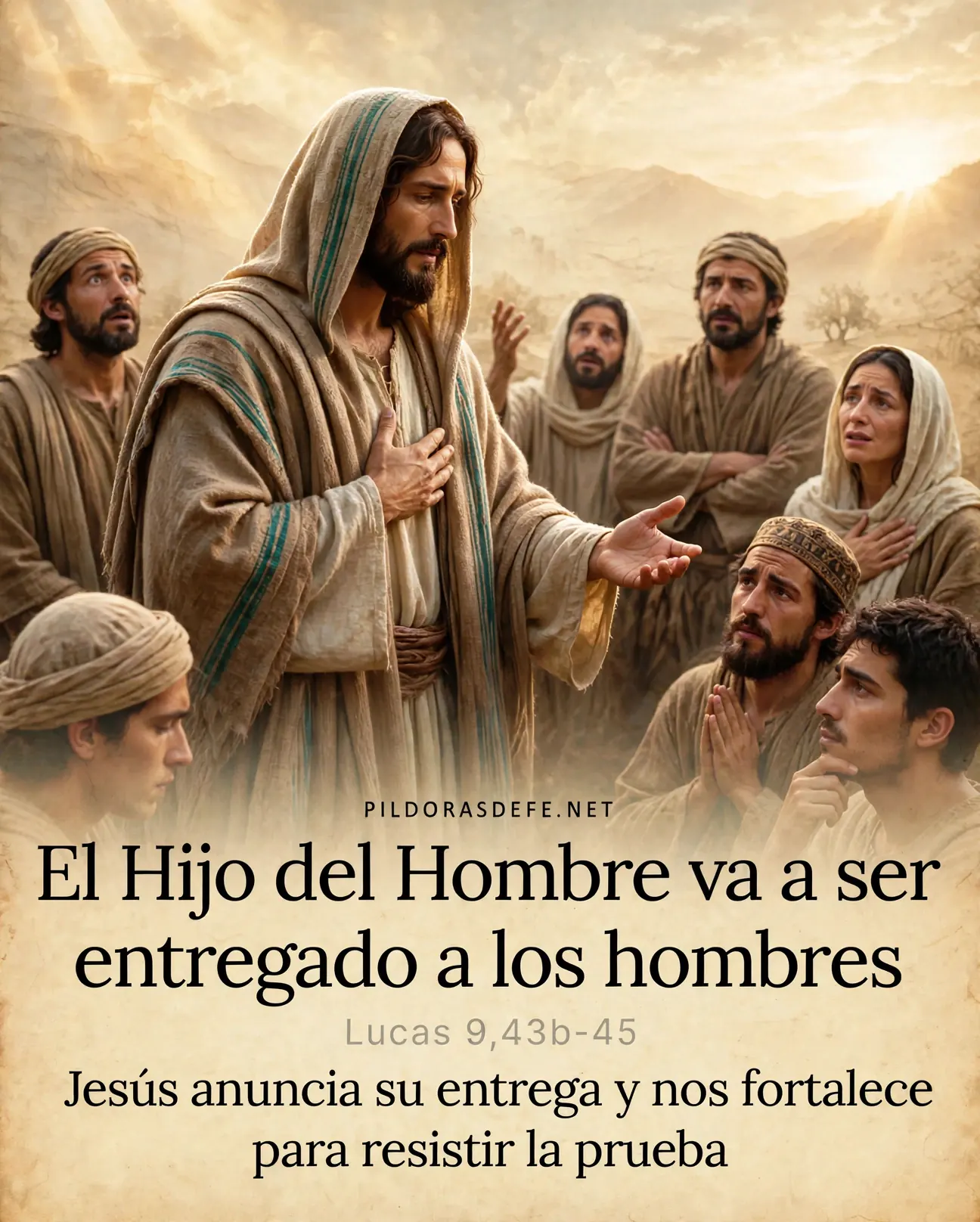 Evangelio de hoy sábado, Lucas 9,43b-45: El Hijo del Hombre va a ser entregado a los hombres