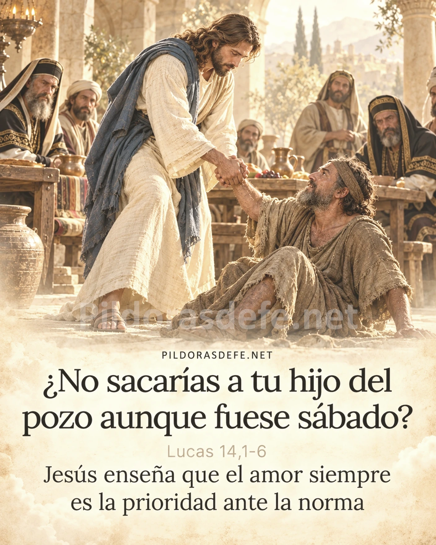 Evangelio de hoy viernes Lucas 14 1 6 no sacarias a tu hijo del pozo aunque fuese sabado 301026 Evangelio de hoy viernes, Lucas 14,1-6: Si su hijo o su buey cae en un pozo, ¿no lo sacaría aunque fuese un sábado?