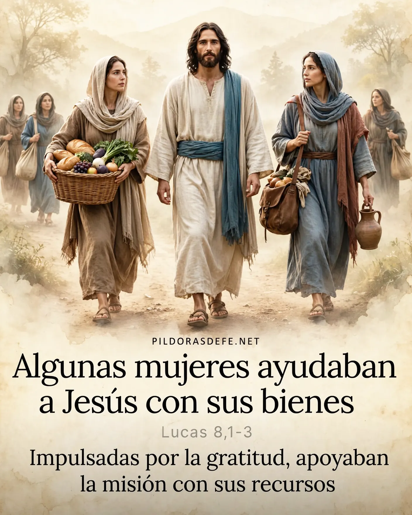 Evangelio de hoy viernes Lucas 8 1 3 Mujeres ayudaban a Jesus con sus bienes Evangelio de hoy viernes, Lucas 8,1-3: Algunas mujeres acompañaban a Jesús y le ayudaban con sus bienes