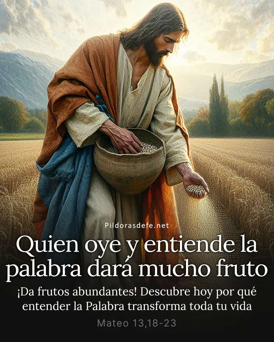 Evangelio de hoy viernes Mateo 13 18 23 quien oye entiende la palabra dara fruto Evangelio de hoy viernes, Mateo 13,18-23: El que oye la palabra y la entiende dará mucho fruto