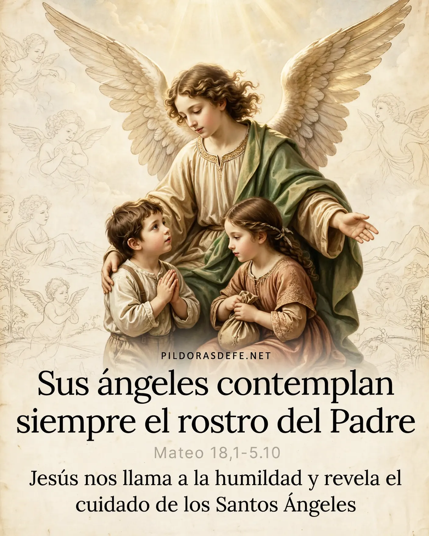 Evangelio de hoy viernes Mateo 18 1 5 10 Sus Angeles miran el rostro del Padre Evangelio de hoy viernes, Mateo 18,1-5.10: Sus ángeles contemplan siempre el rostro del Padre celestial