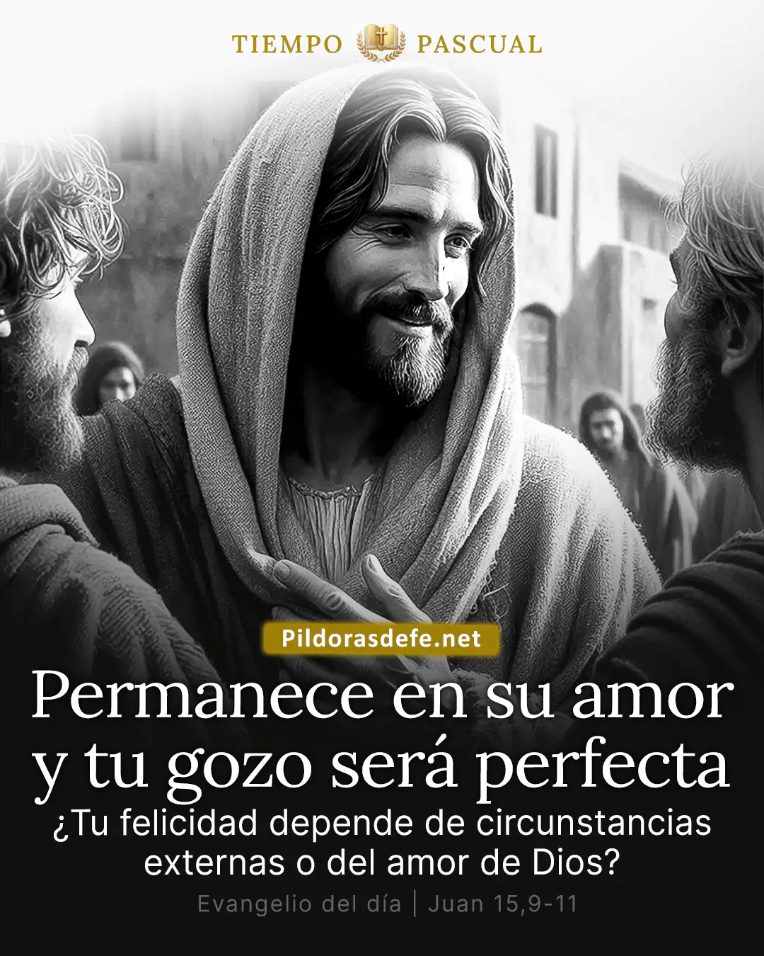 Evangelio de hoy, Juan 15,9-11: Permanezcan en mi amor, para que su gozo sea perfecto