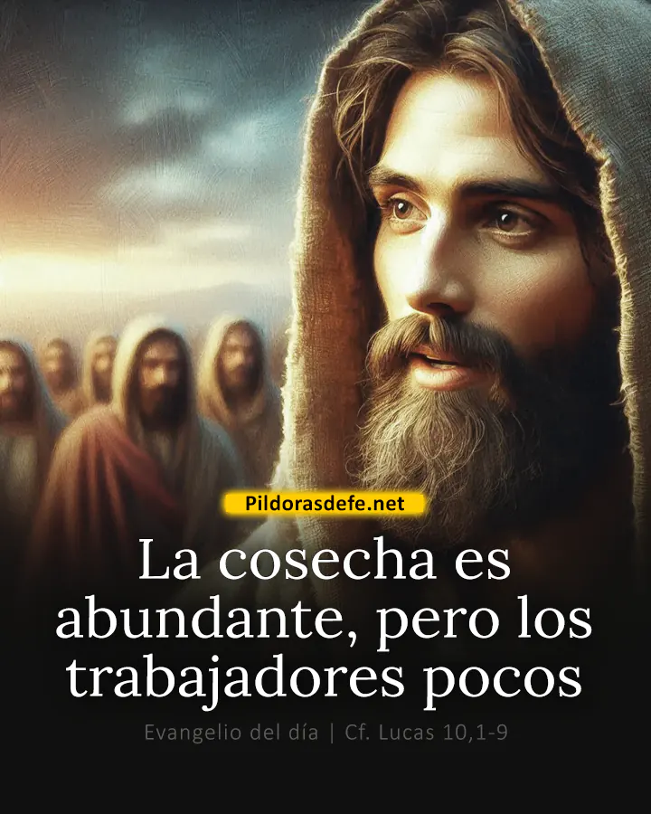 Evangelio del día Lucas 10,1-9: La cosecha es abundante, pero los trabajadores pocos