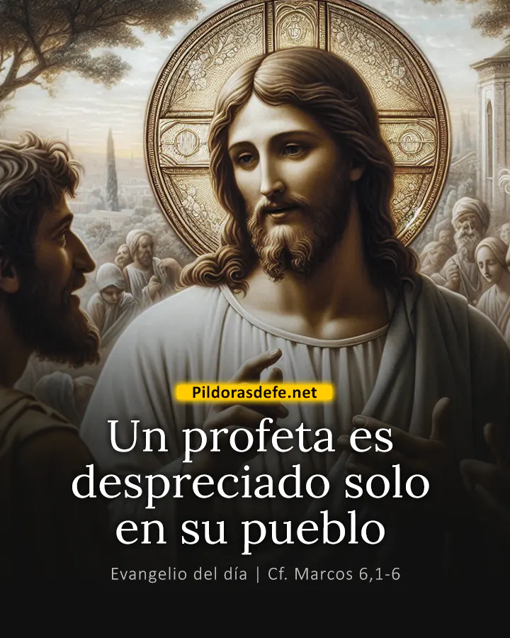 Evangelio del día Marcos 6,1-6: Un profeta es despreciado solamente en su pueblo