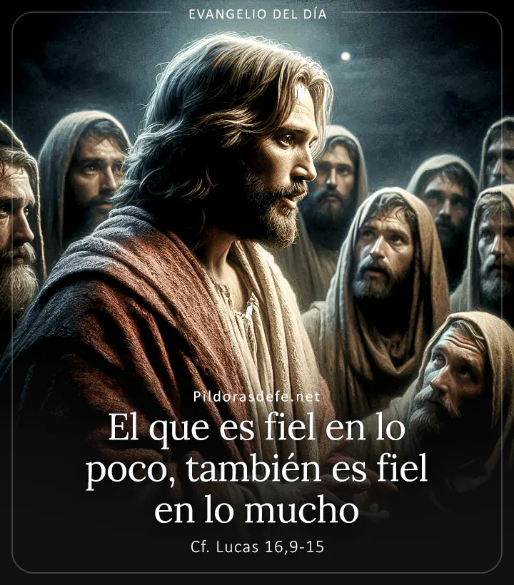 Evangelio de hoy, Lucas 16,9-15: El que es fiel en lo poco, también es fiel en lo mucho