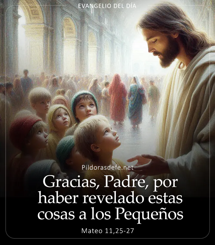 Evangelio de hoy, Mateo 11,25-27: Gracias, Padre, por haber revelado estas cosas a los Pequeños