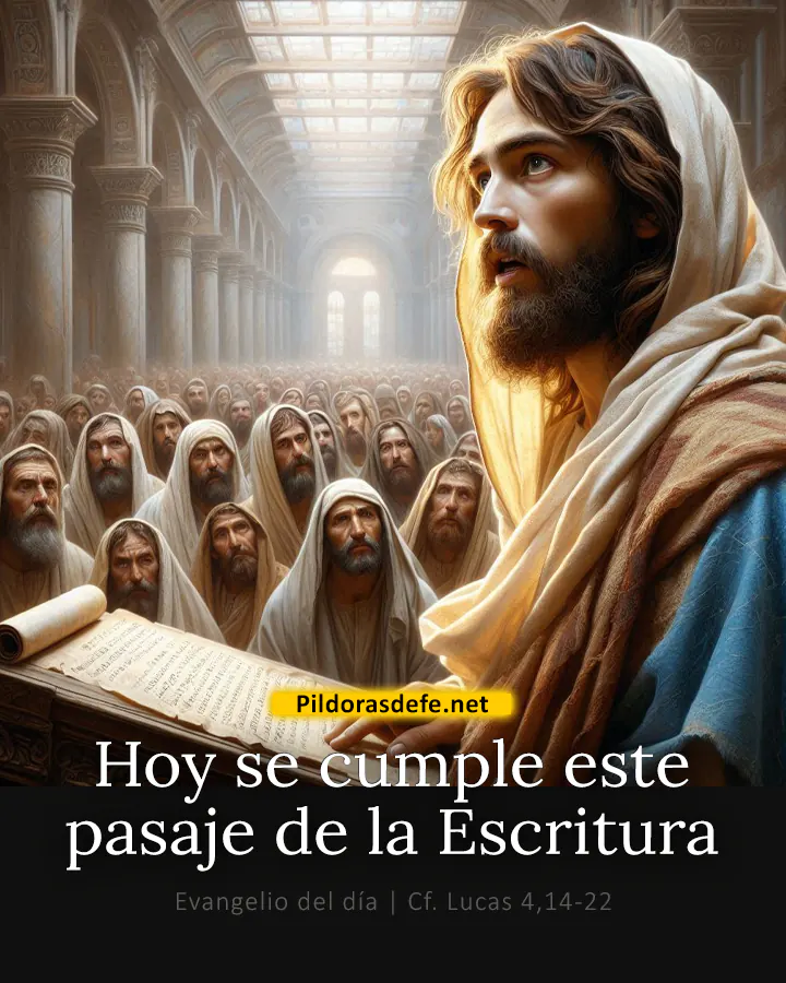 Evangelio de hoy, Lucas 4,14-22: Hoy se cumple este pasaje de la Escritura